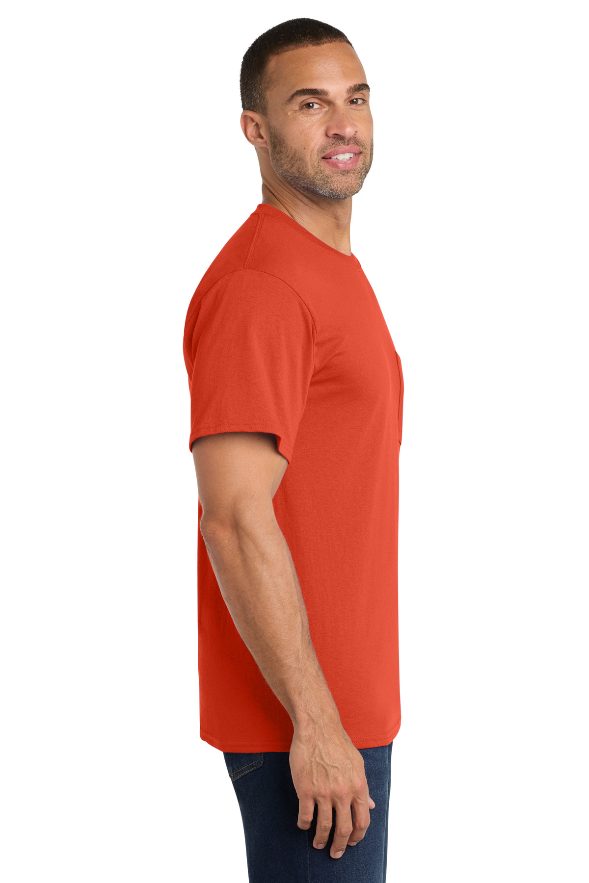Port & Co Core Cotton Pocket Tee. PC54P 131