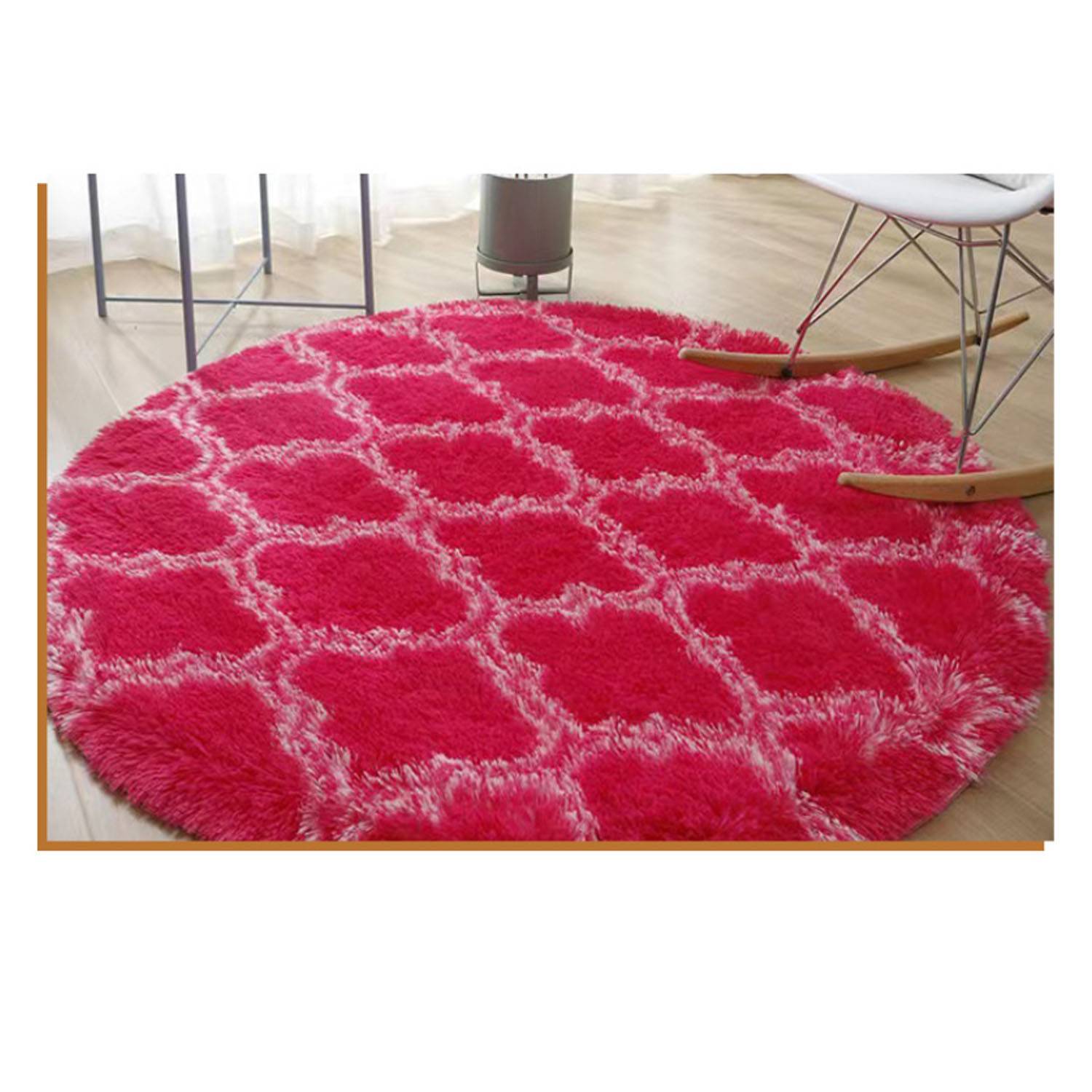 Home plush round carpet 8