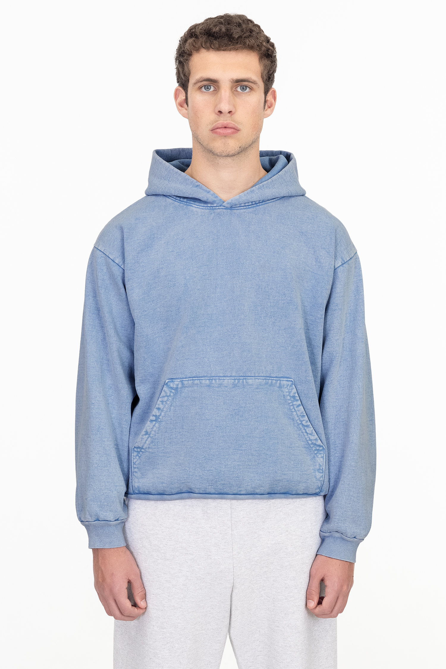 14 OZ MINERAL WASH HEAVY FLEECE HOODED PULLOVER 5