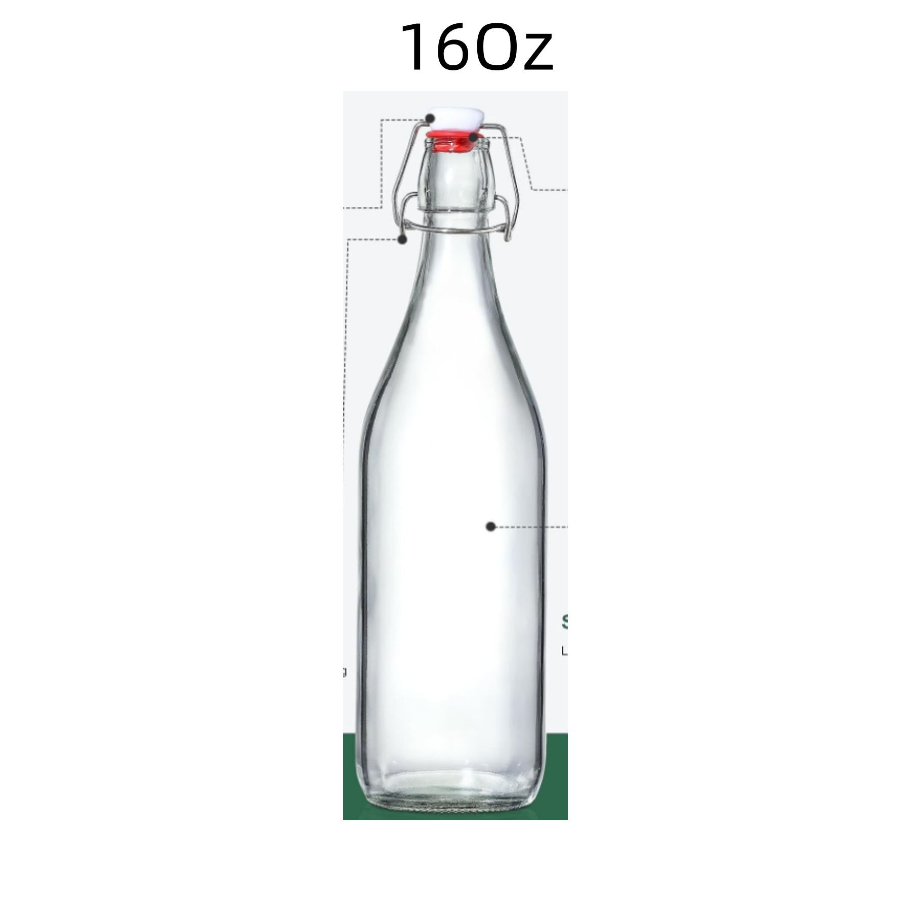 16Oz Swing Top Glass Bottles 2