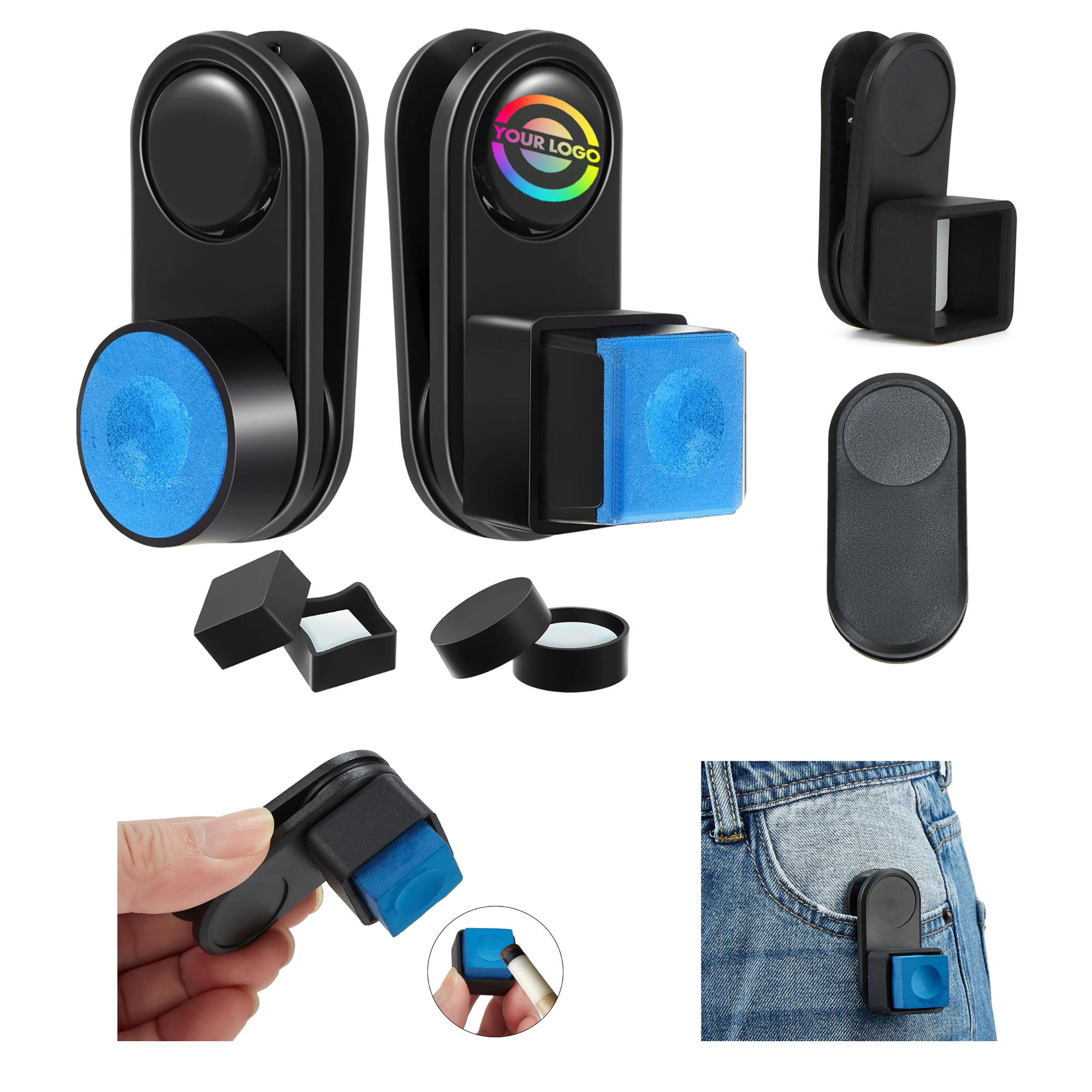 Full Color Multifunctional Billiard Chalk Holder MOQ 50 2