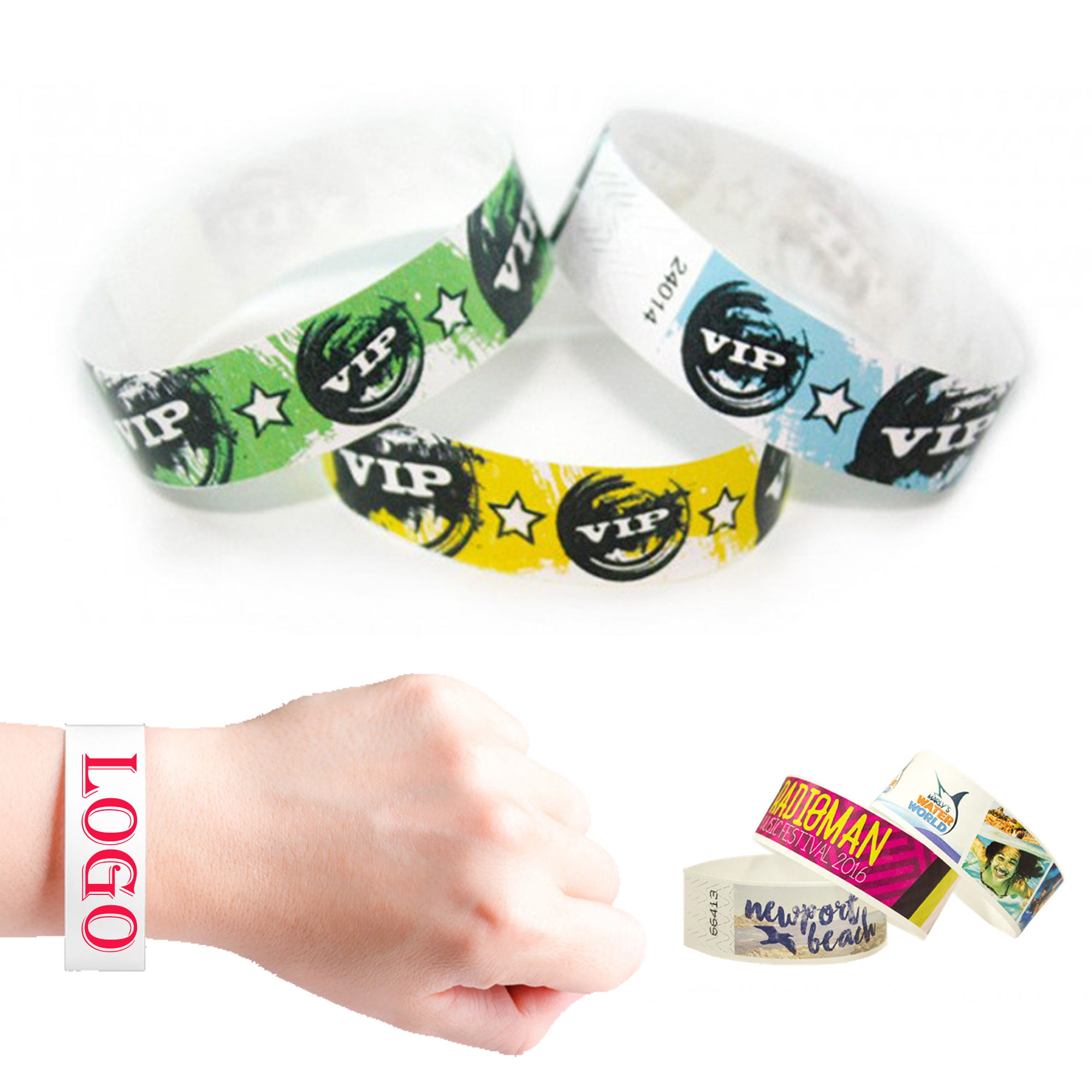 Durable Tyvek Wristbands - Print Any Design MOQ50 1