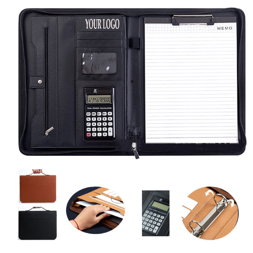 Portable Business Multifunction A4 PU Leather Briefcases 6