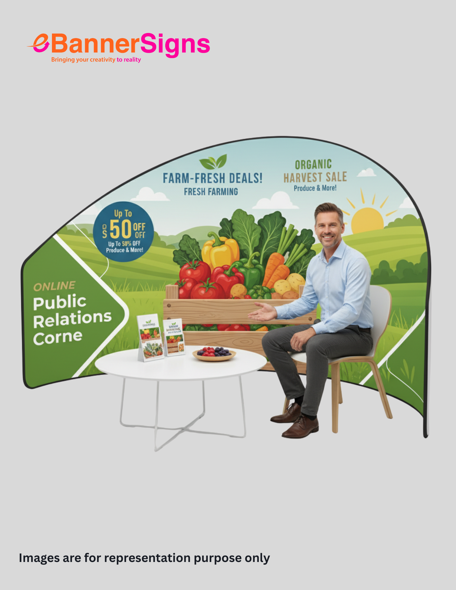 10 FT Exhibit Backdrop H1 (Graphics + Hardware) 4