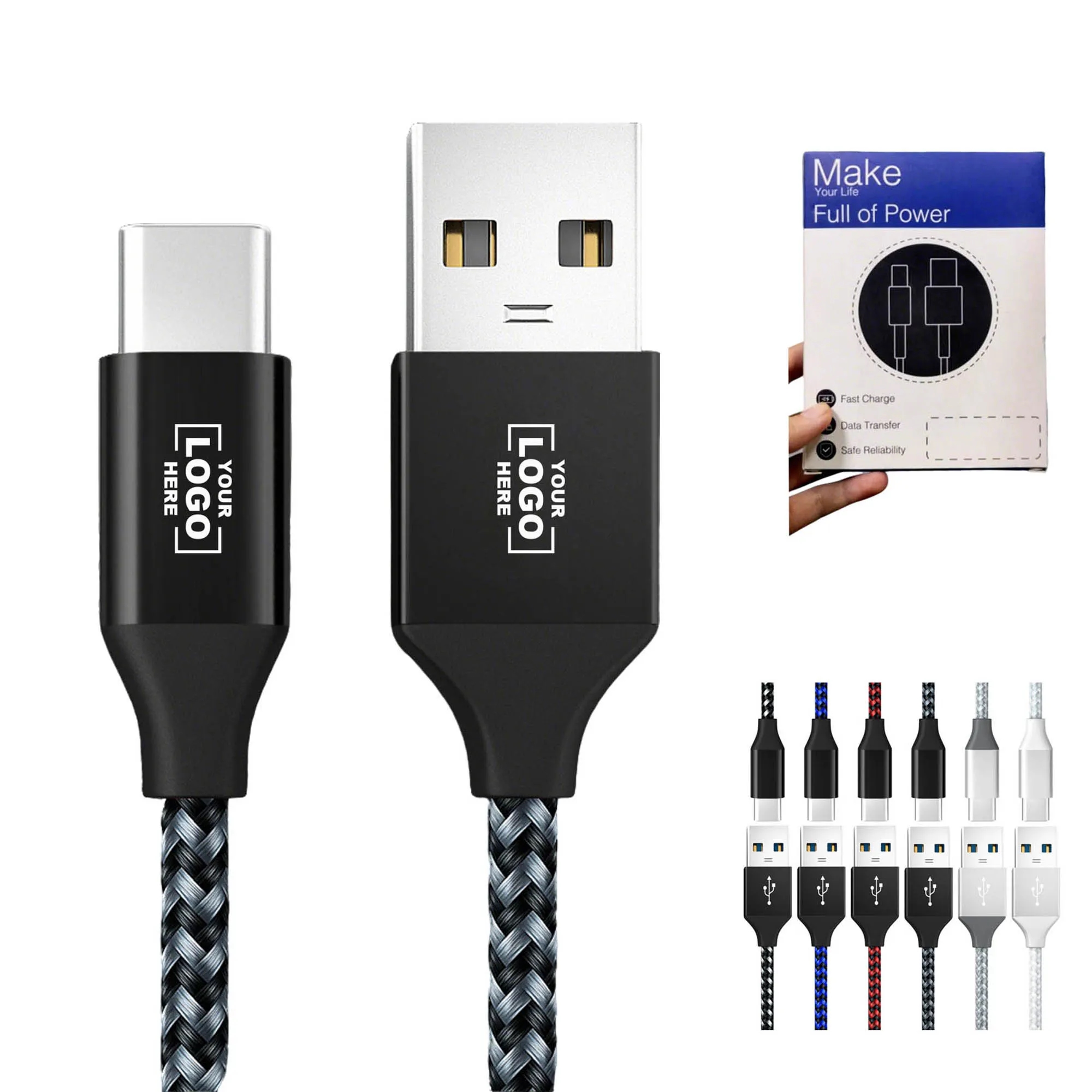 Type-C Nylon Braided Fast Charging Data Cable
