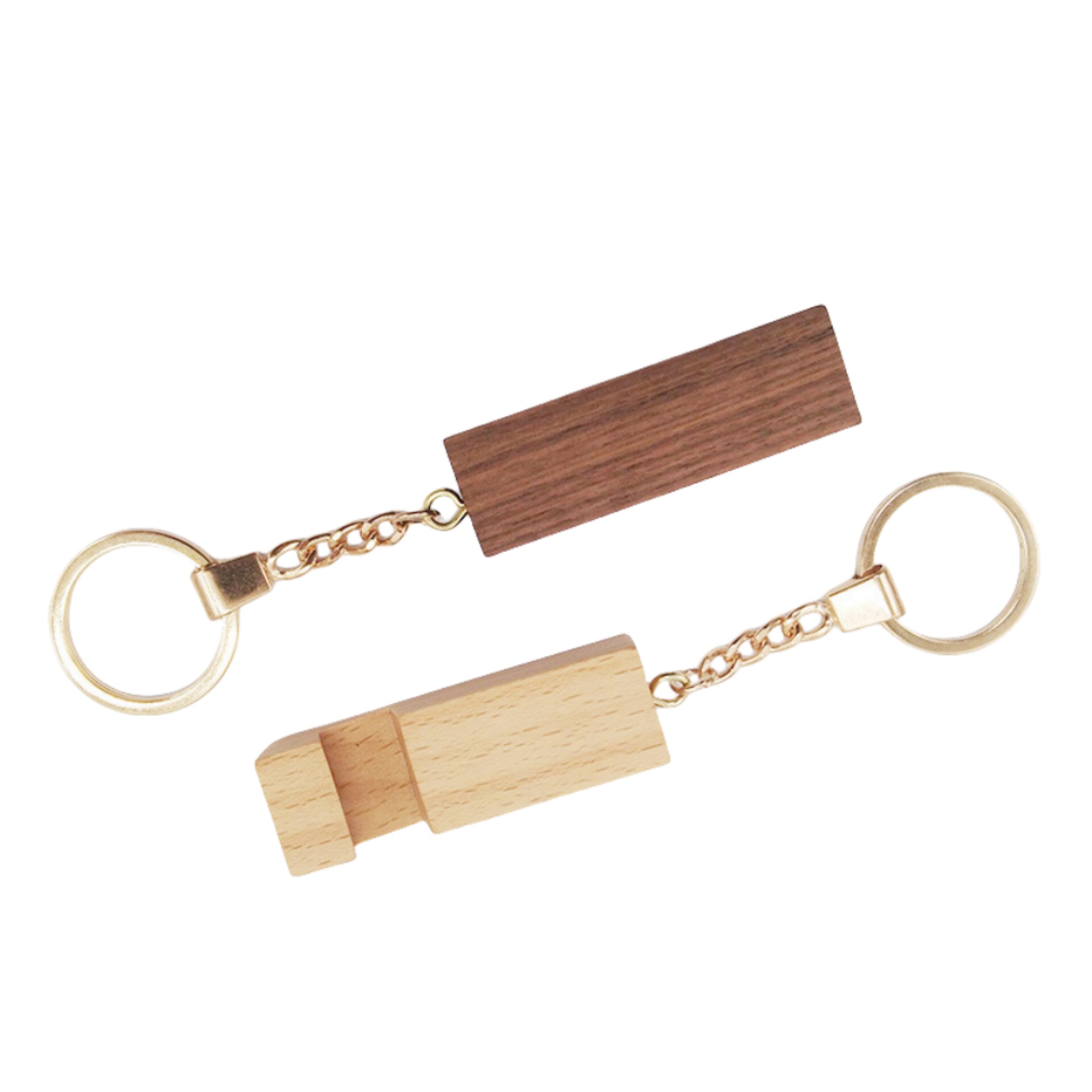 Portable Bamboo Phone Stand Holder Keychain 5