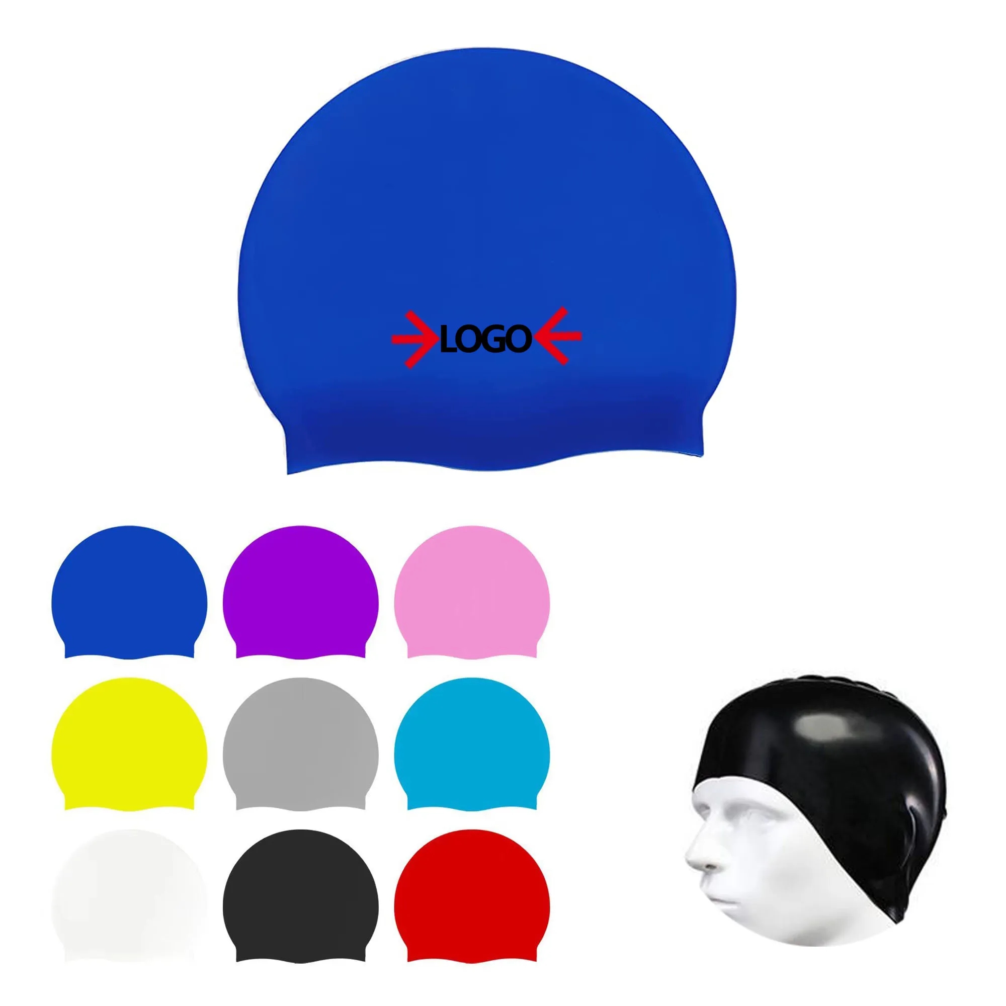 Unisex Silicone Swim Cap MOQ 50 PCS 3