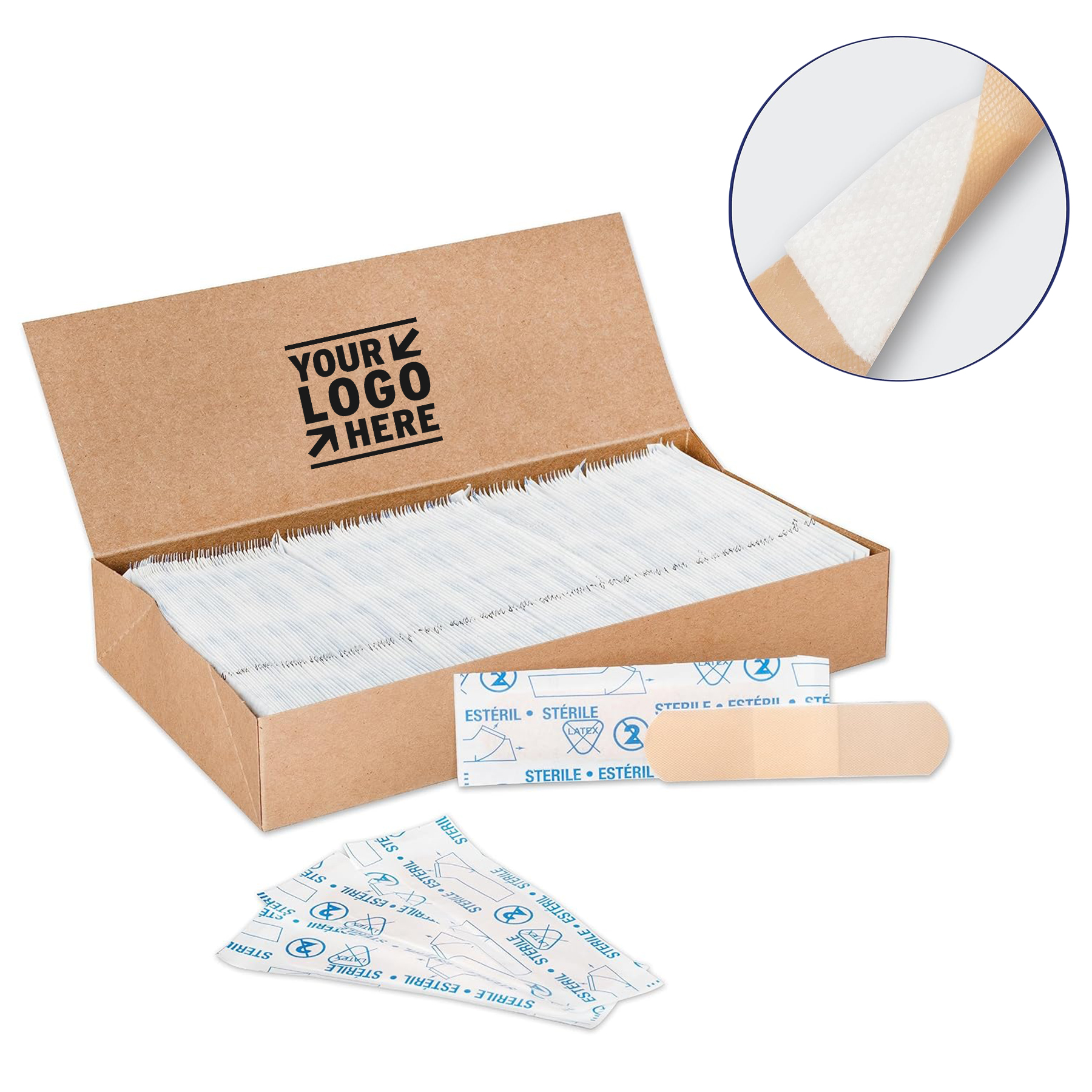 3/4" x 3" Breathable Multi-Purpose School Nurse Cross Adhesive Bandage Sheer Strips 2