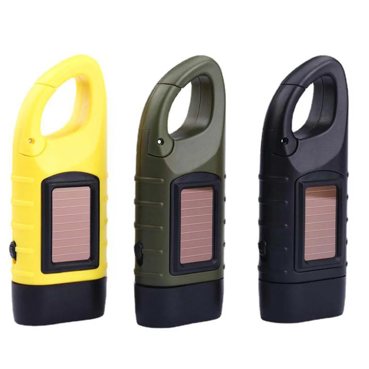 Portable LED Multifunction Solar Hand Crank Flashlight 5