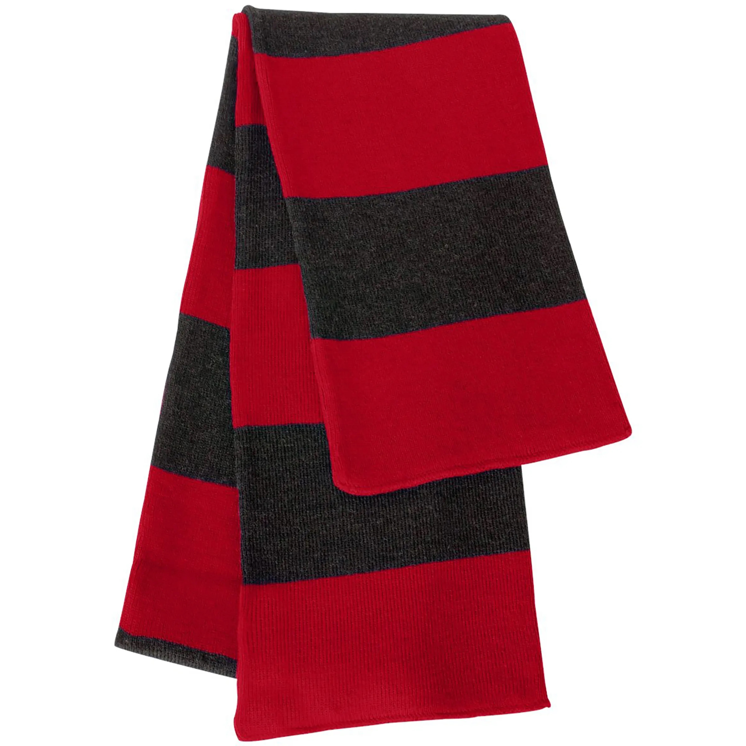 SPORTSMAN RUGBY-STRIPED KNIT SCARF 33