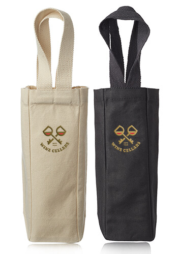 Lolo Single Bottle Canvas Wine Totes