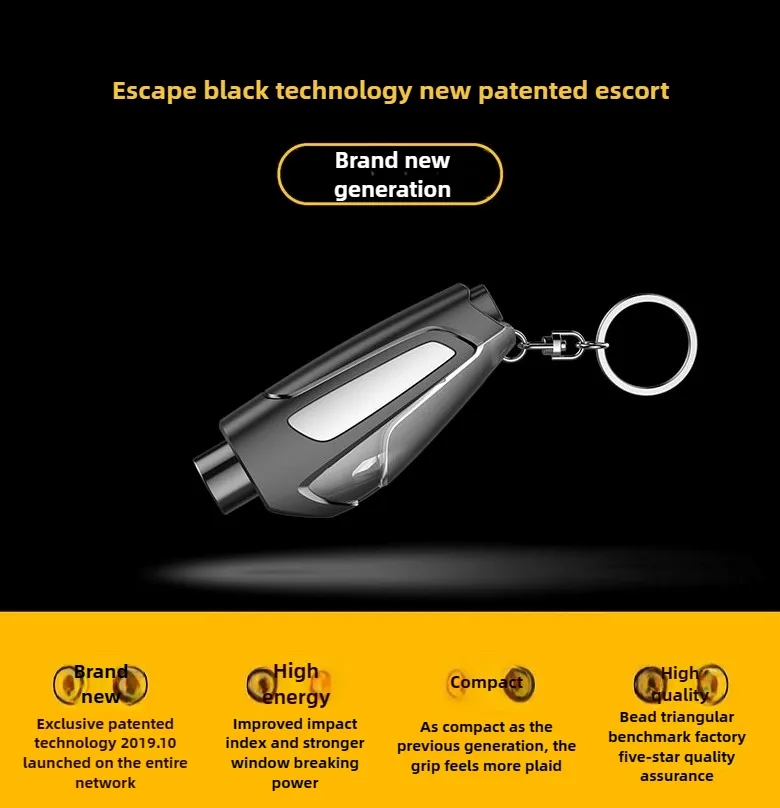 Bulk Car Escape Tools Wholesale Custom Logo Emergency Window Breaker Keychain 4