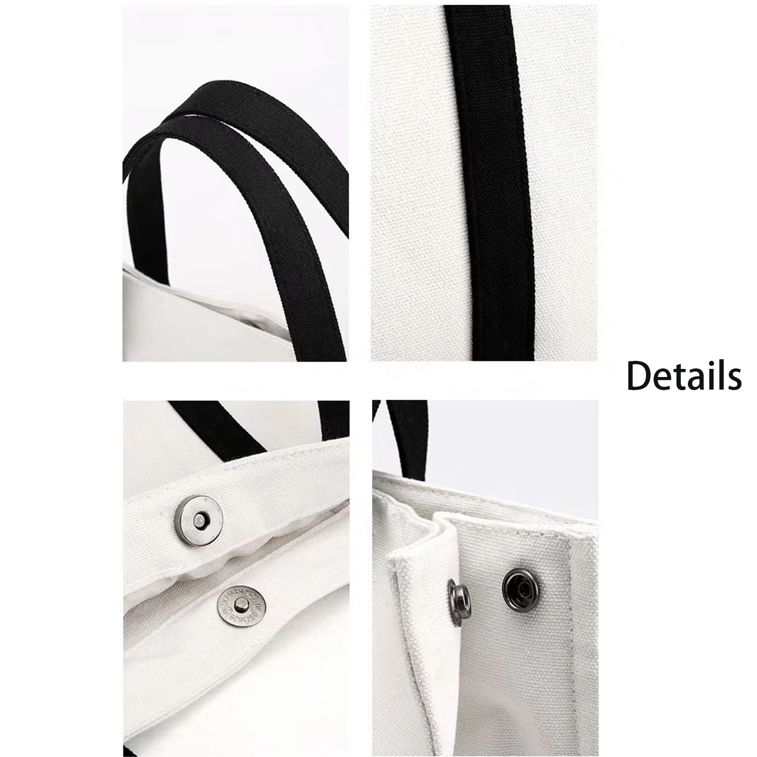 Canvas Zipper Tote Bag, custom tote bag with logo imprint 5