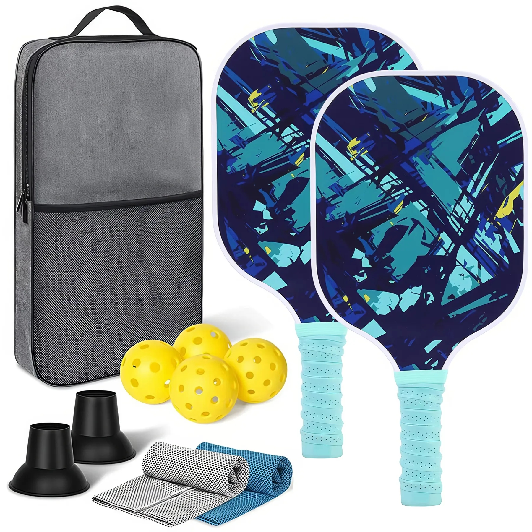 Carbon Fiber Pickleball Paddles Set 3