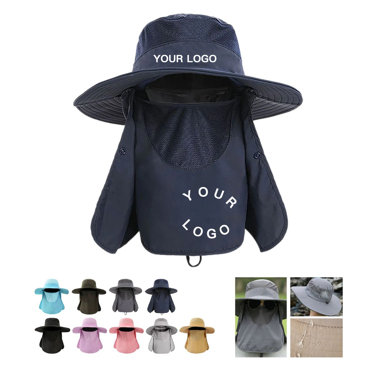 Nylon Fishing Hat with Neck Flap 3