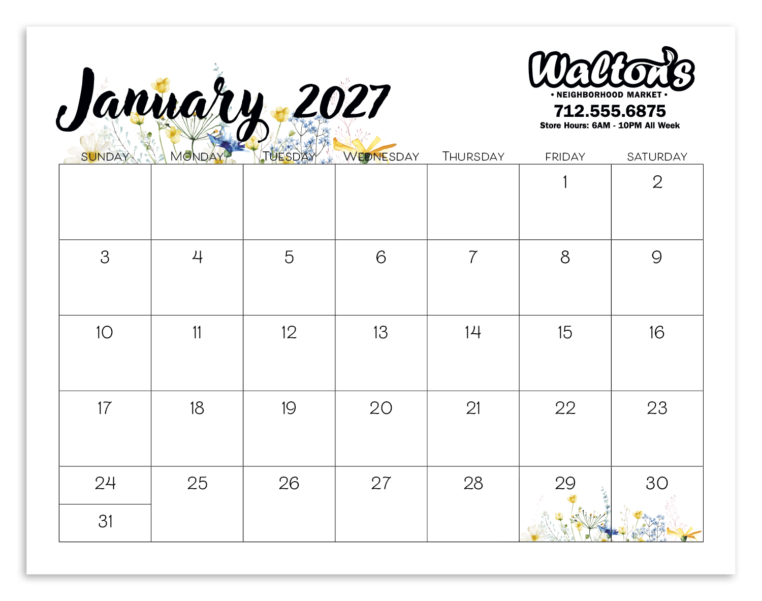 Triumph® Calendars Small Monthly Desk Pad - Floral 10