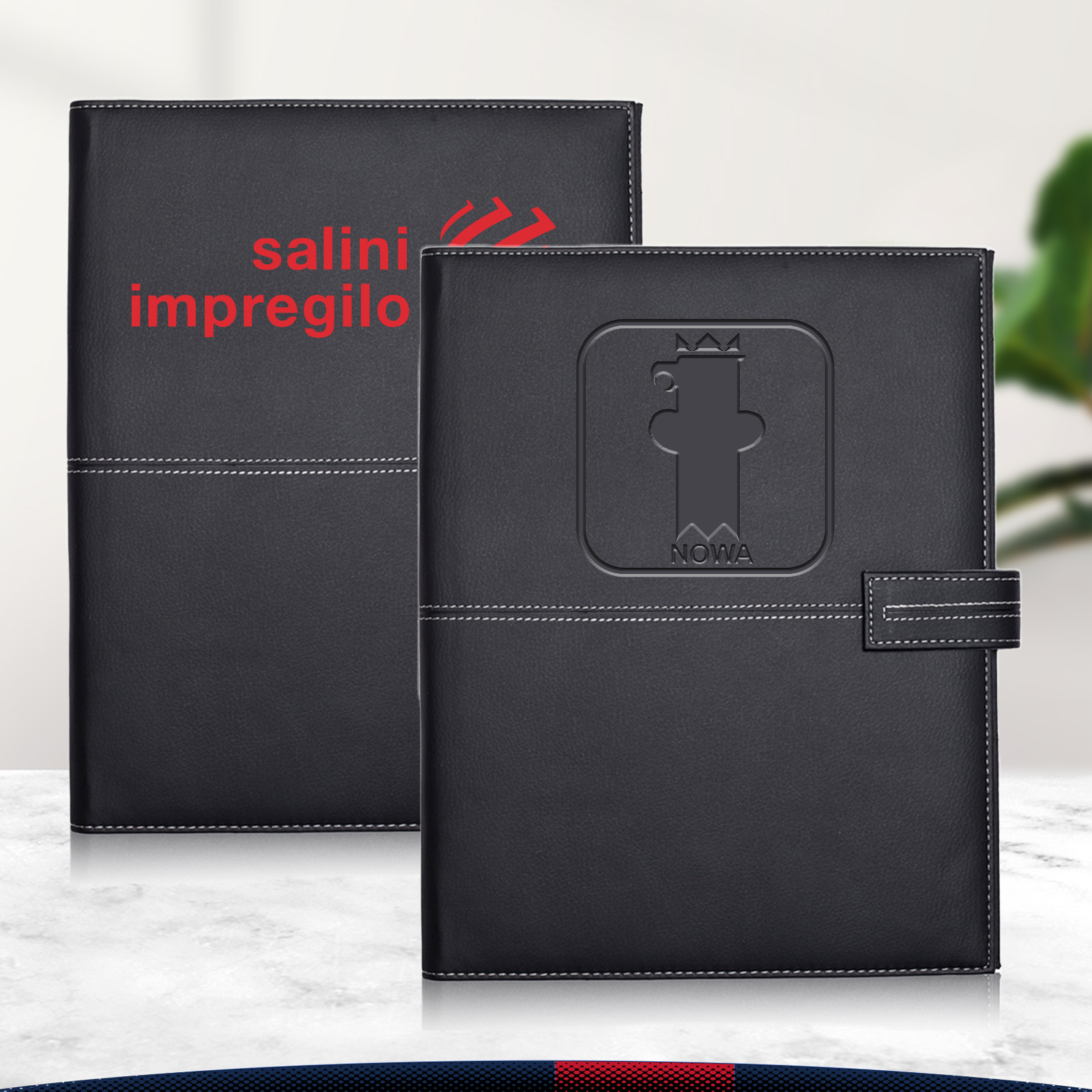 Sarue Stitched Leatherette Portfolios 5