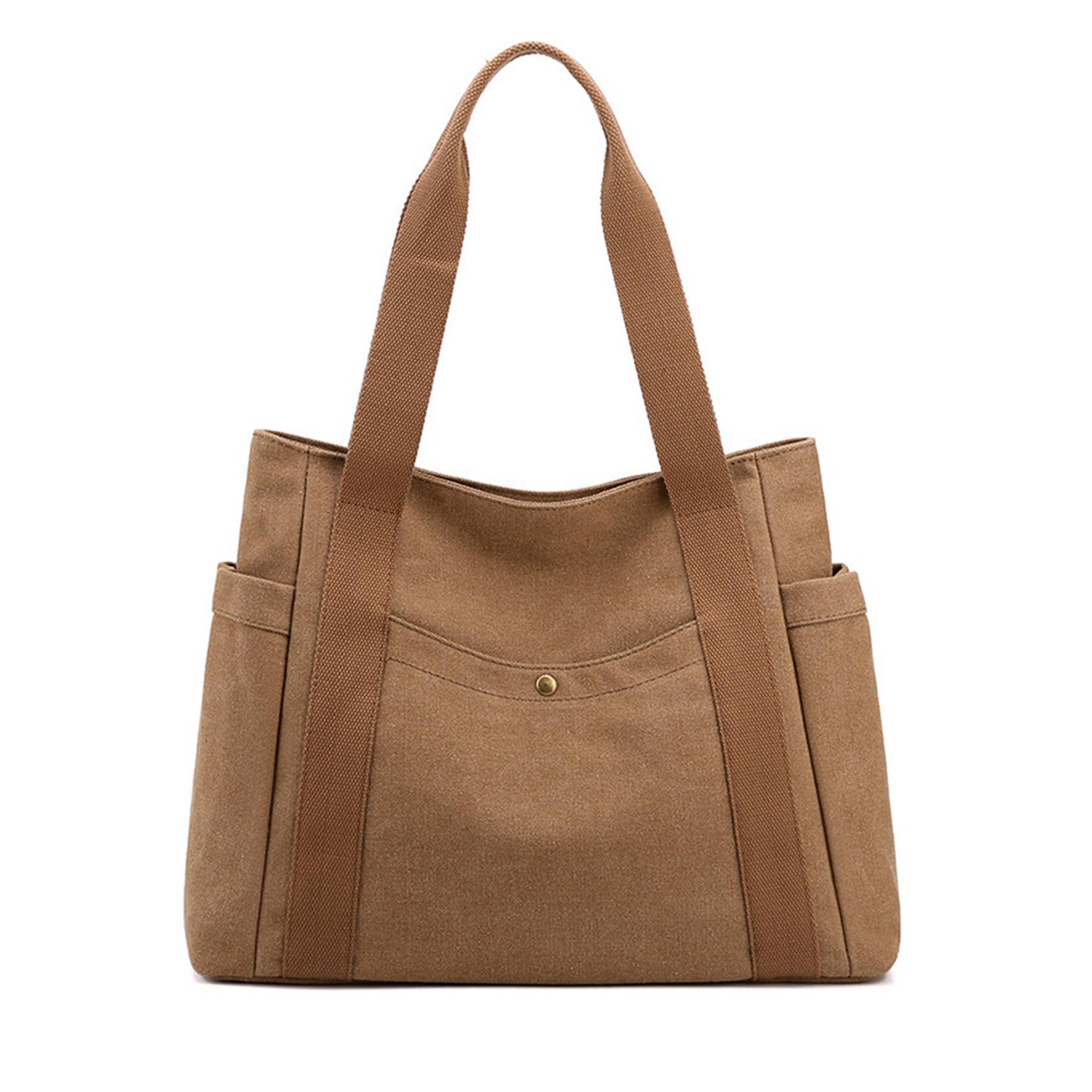 Canvas Multi-pocket Tote bags for women, custom tote bag with logo imprint 7