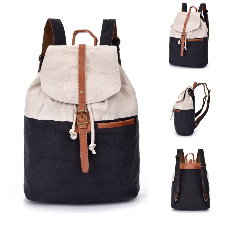 Drawstring Canvas Backpack 3