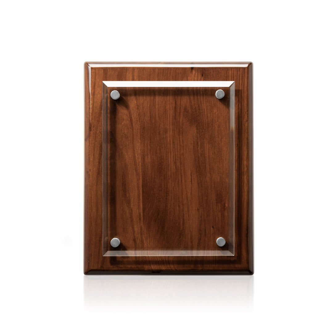 Caledon VividPrint™ Plaque - Walnut/Silver 18