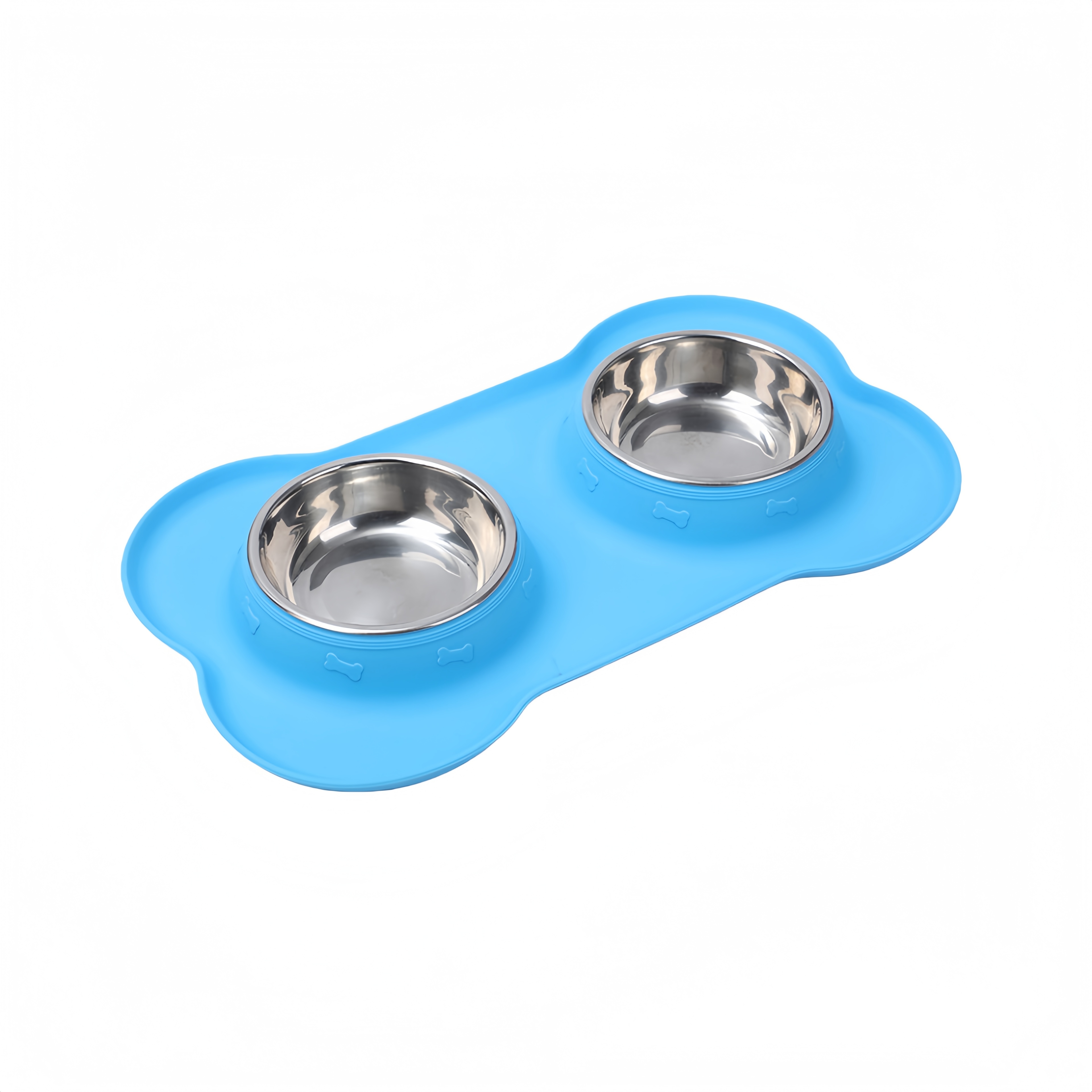 Water And Food Feeder Bowls With Silicone Mat 7