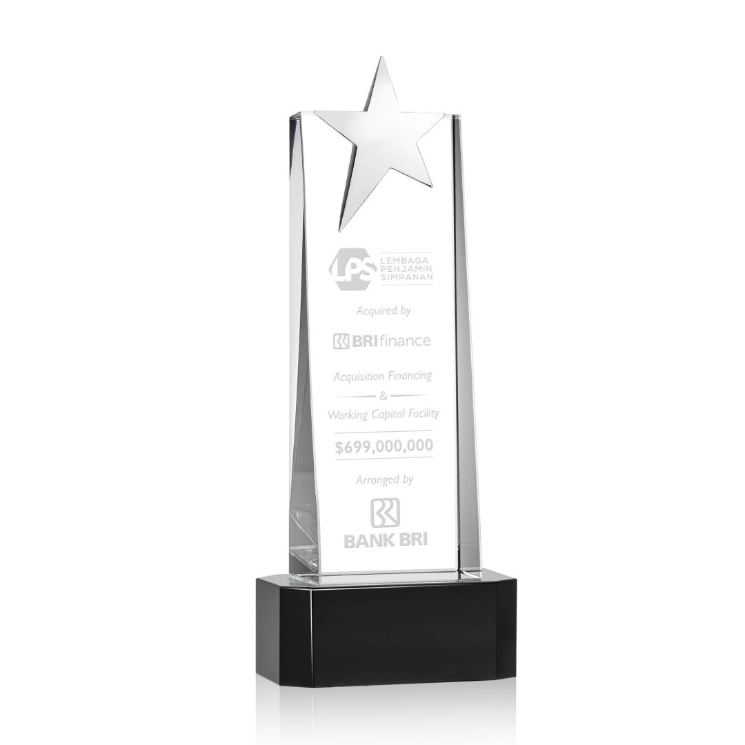 Fanshaw Silver Star Award on Base - Black 15