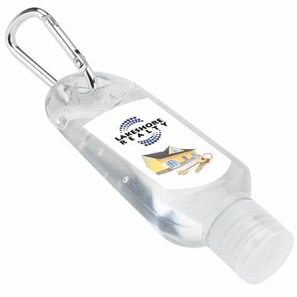 Promotional Hand Sanitizer w/ Carabiner - 2 oz. 4