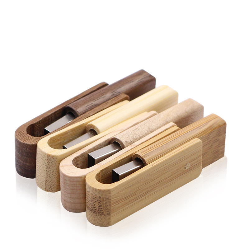 360 Degree Rotatable Wooden USB 16GB Thumb Flash Drive for Date Storage 7
