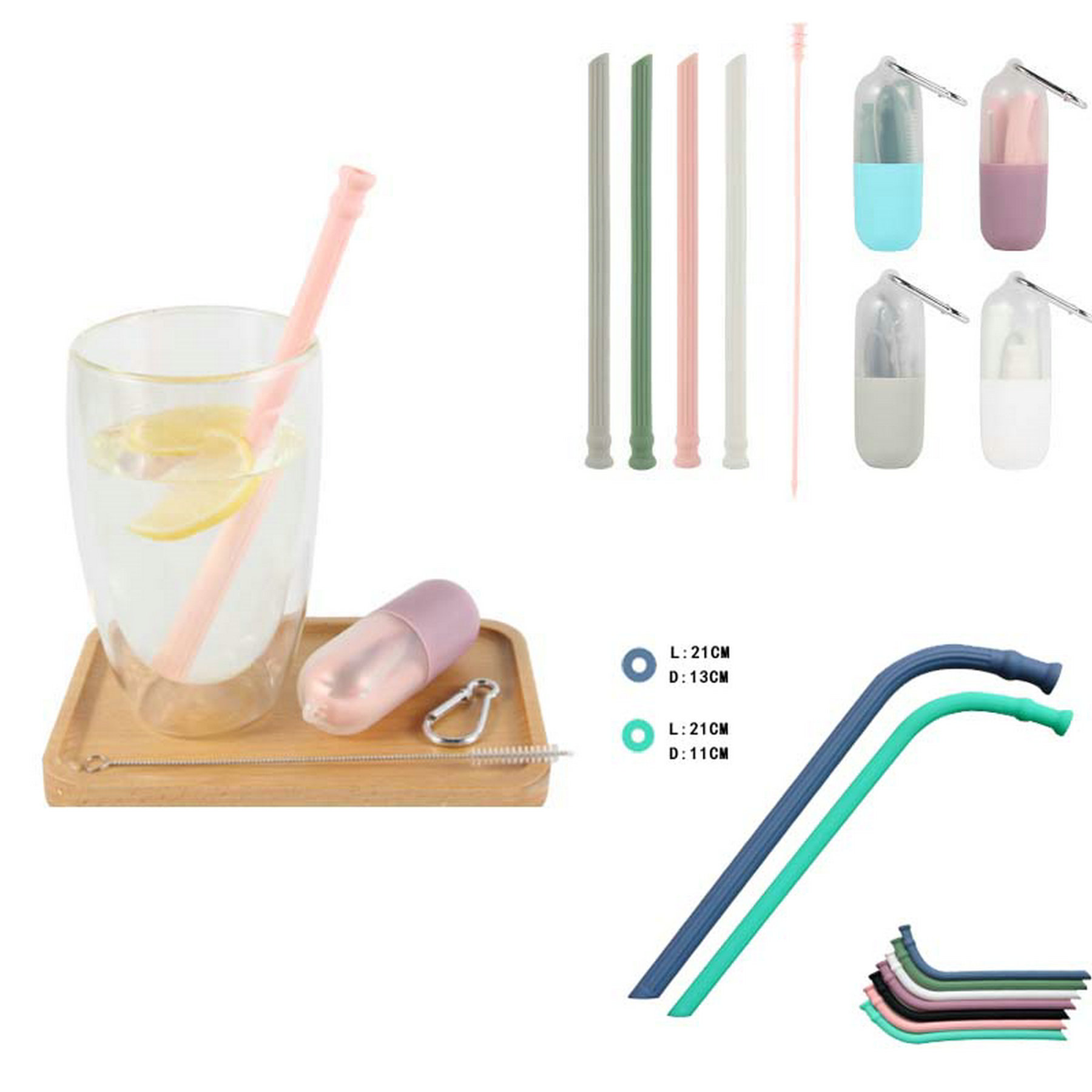 Silica Gel Straw Set With Case 2