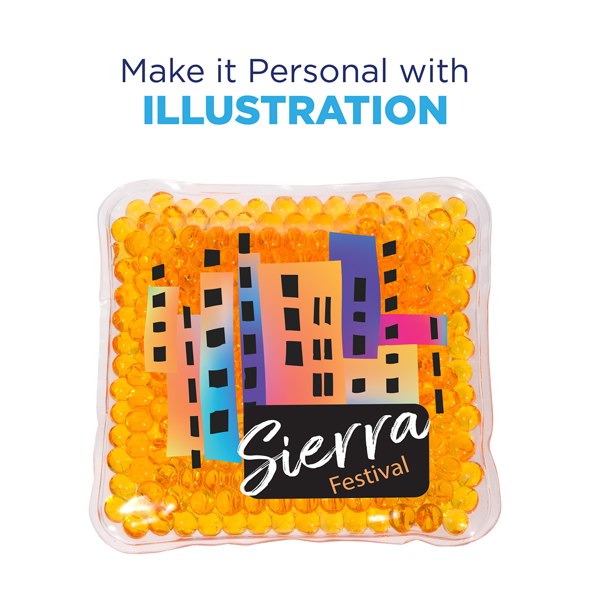 Full-Color Square Aqua Pearls™ Hot/Cold Pack 47