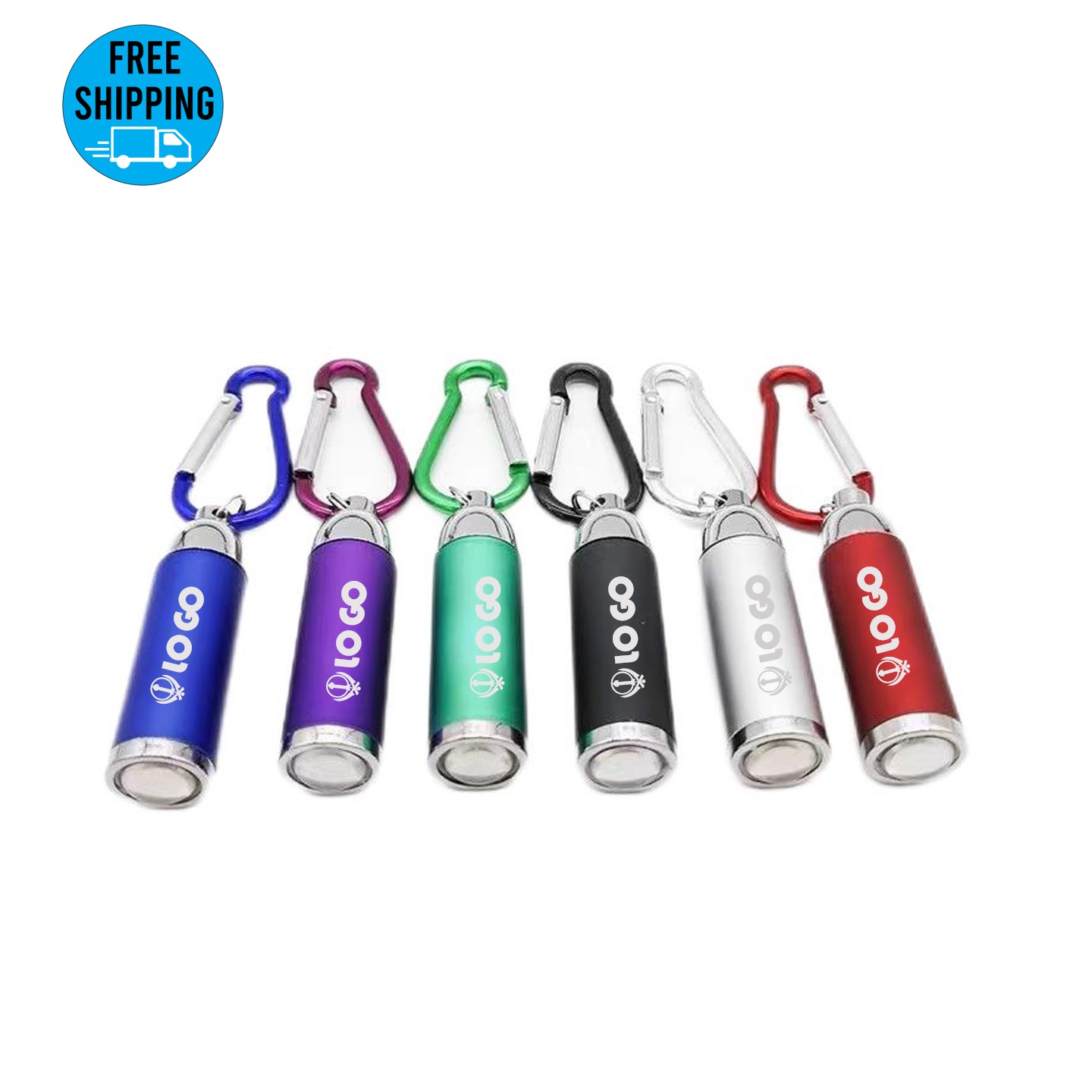 Aluminum Mini LED Flashlights with carabiners 7