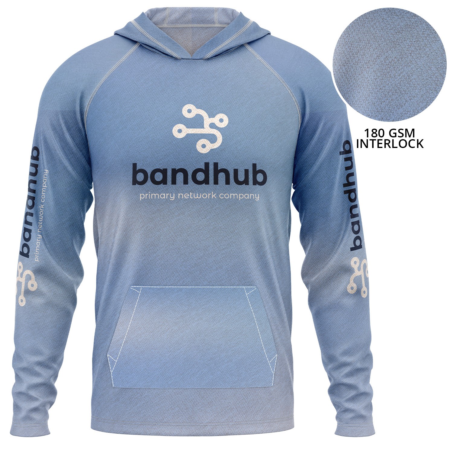 Unisex 180 GSM Poly Interlock Pullover Sublimation Hoodie w/ Kangaroo Pocket 3