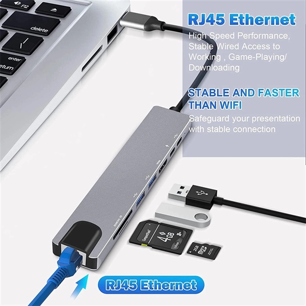 8 In 1 Usb C Hub Multiport Adapter 3