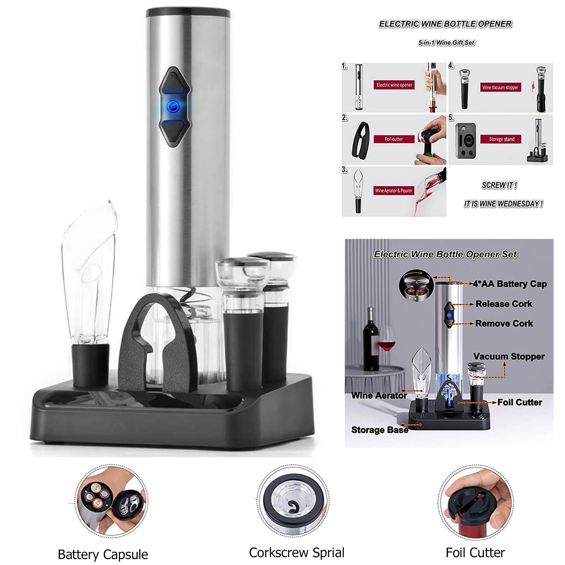 Electric Wine Opener Set 1