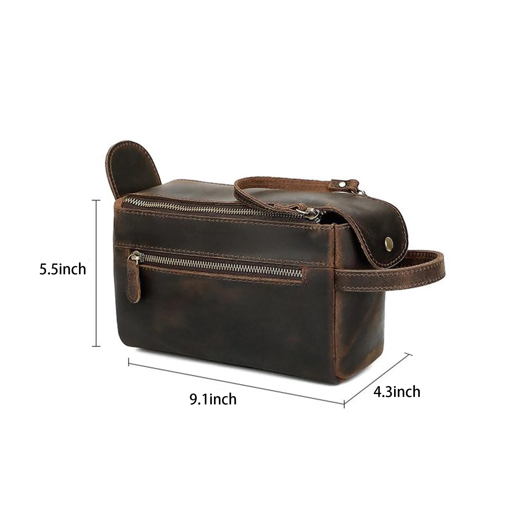 Leather Deodorized Toiletry Bag 2