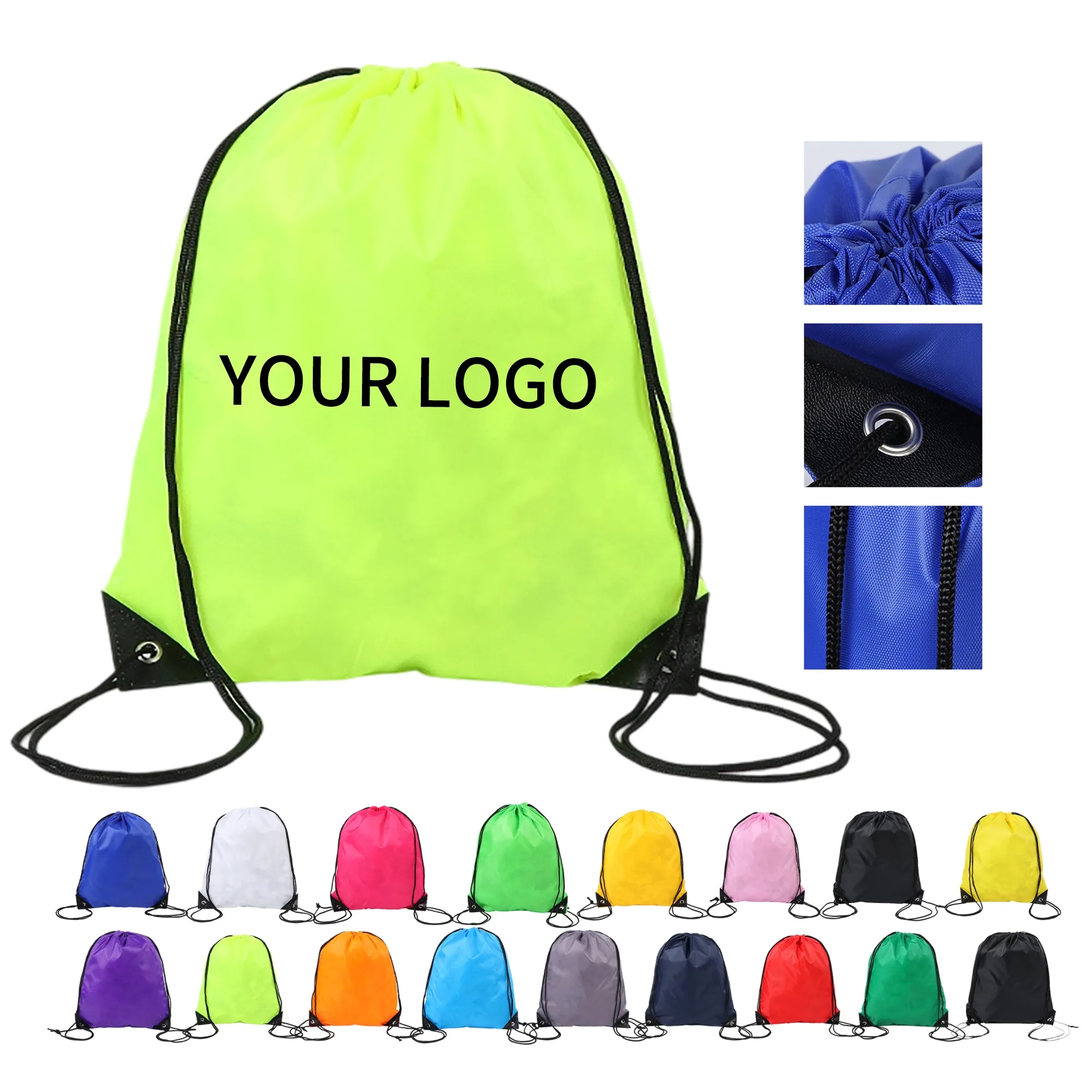 16 Inch Polyester Drawstring Bag Washable and Reusable 2