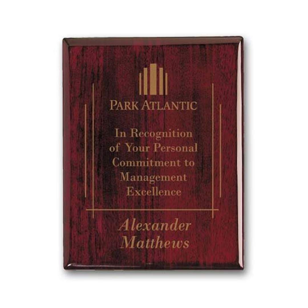 Laser Engraved Plaq - Rosewood 6