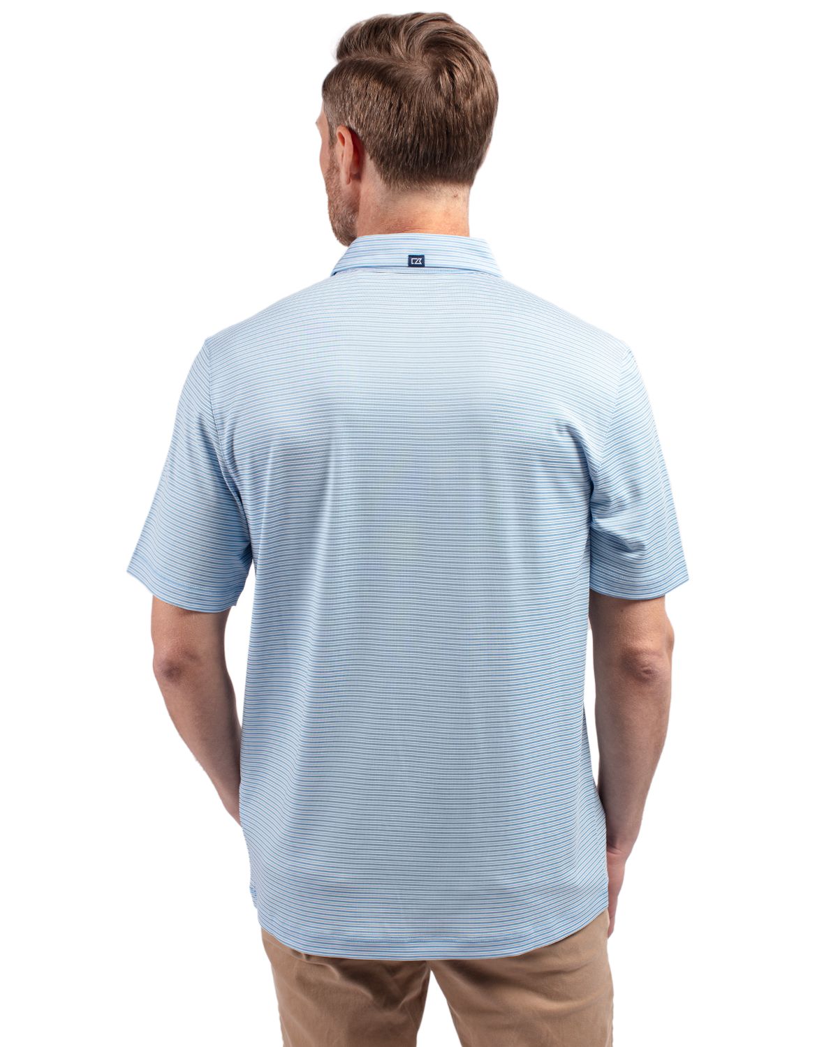 Forge Eco Double Stripe Stretch Recycled Mens Polo