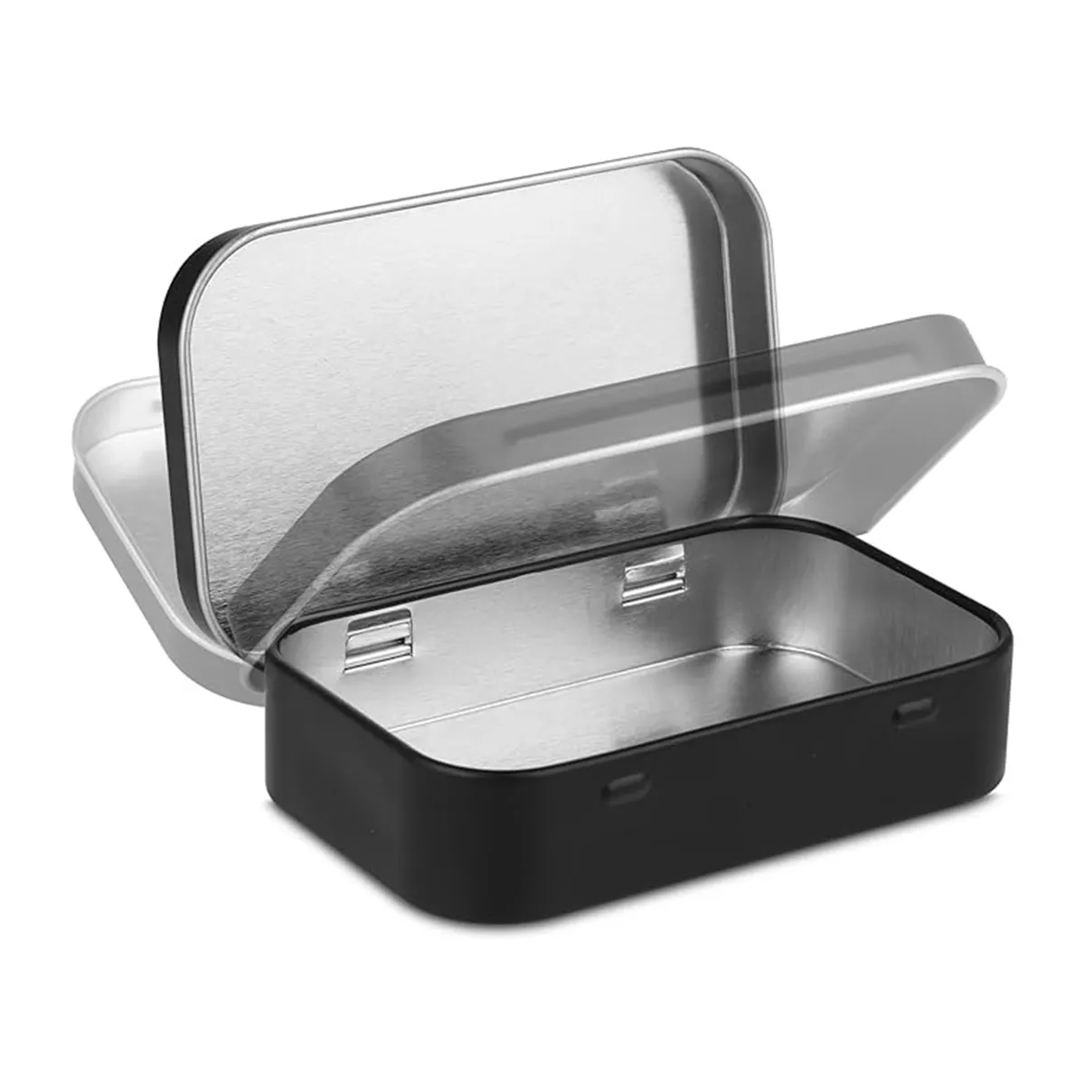 Metal Rectangular Mini Portable Storage Hinged Tin Box 5