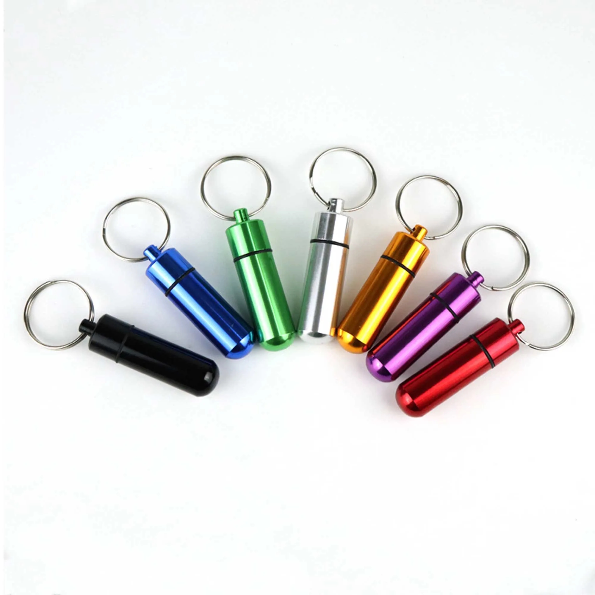 Waterproof Metal Pill Box Keychain 10