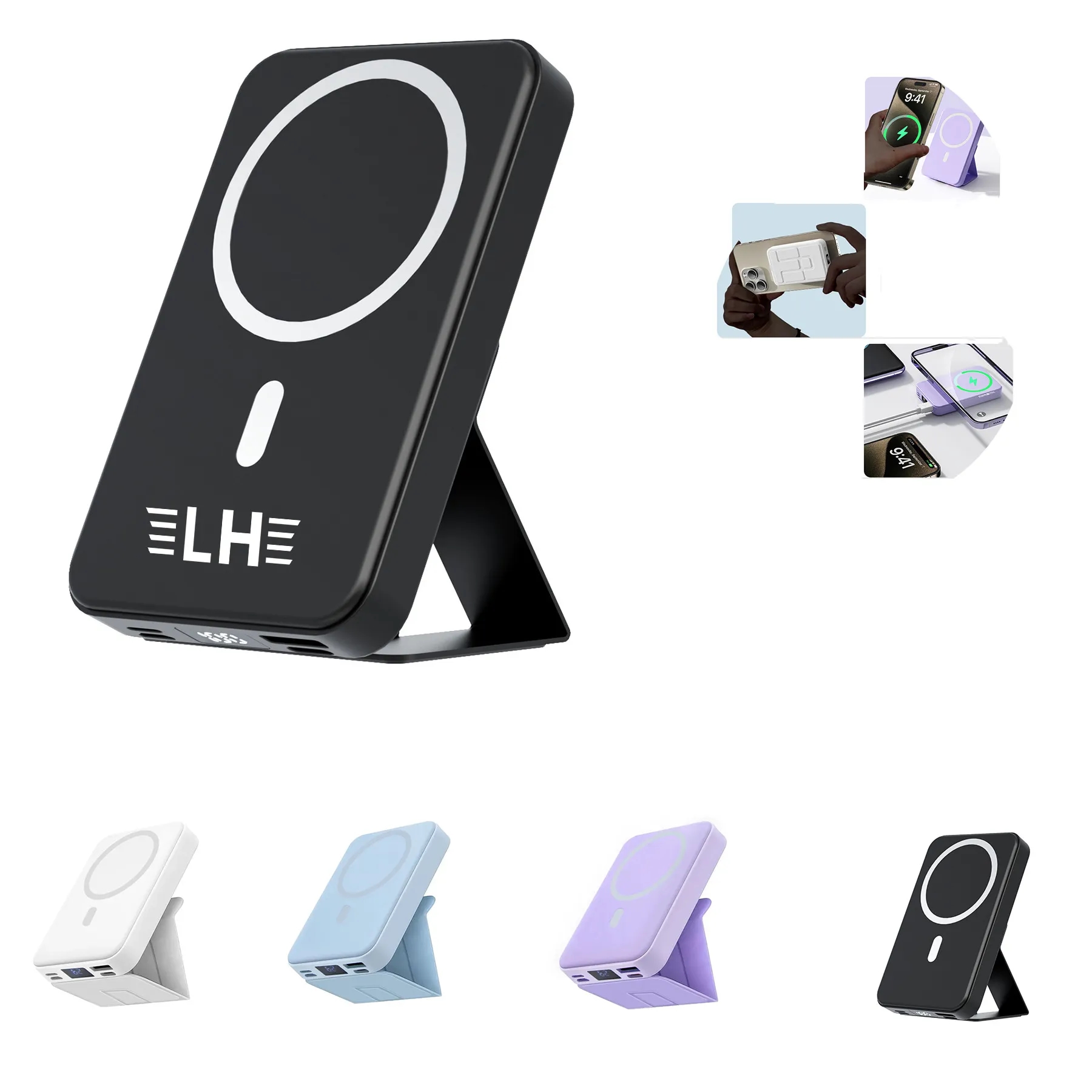10000mAh Wireless Charger w/ LED Display And Foldable Stand 5