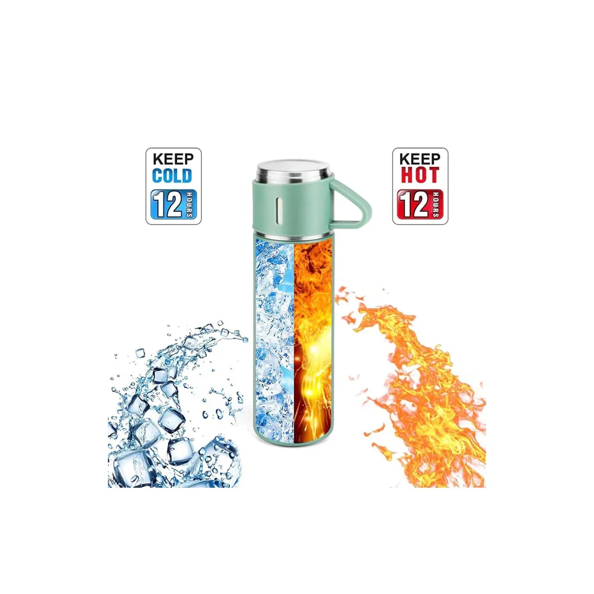 17oz Stainless Steel Insulated Bottle Water Flask Gift Set 3