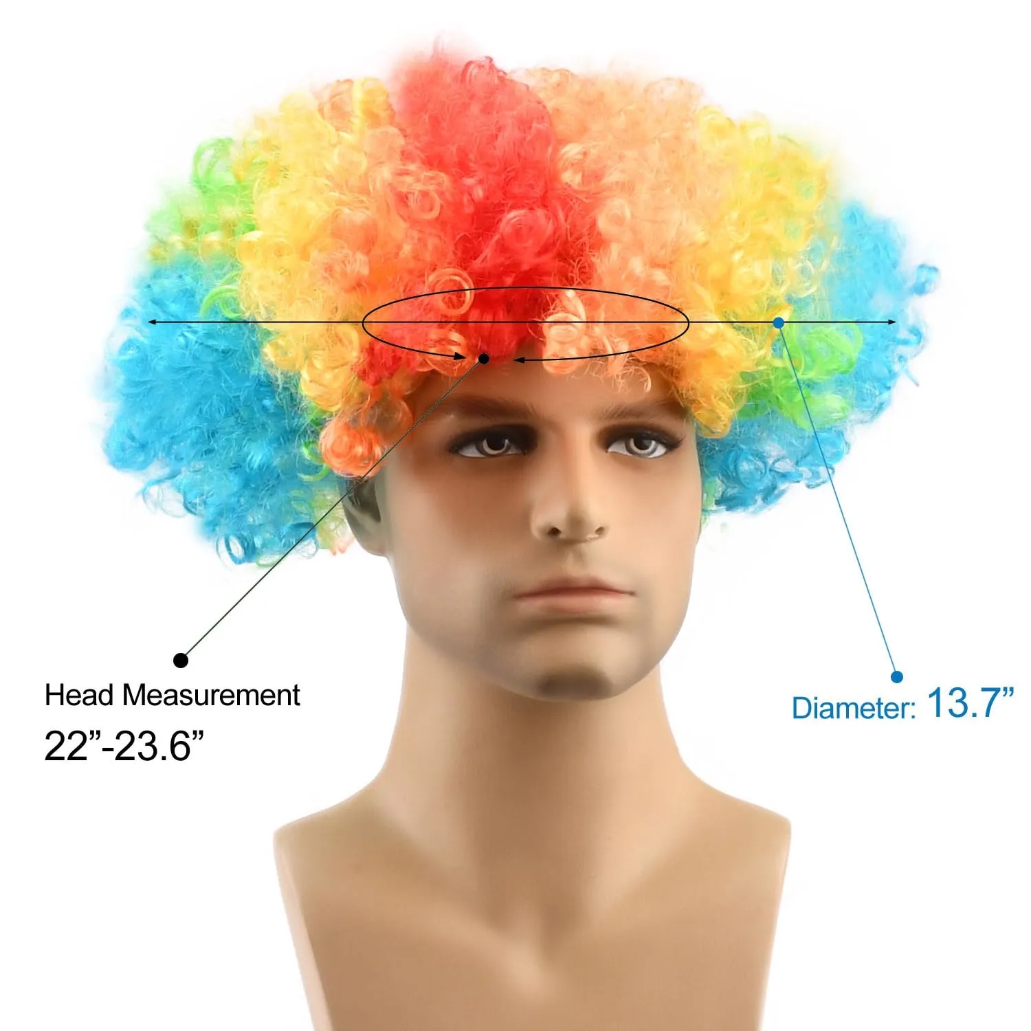 Funny Clown Curly Afro Wigs 5