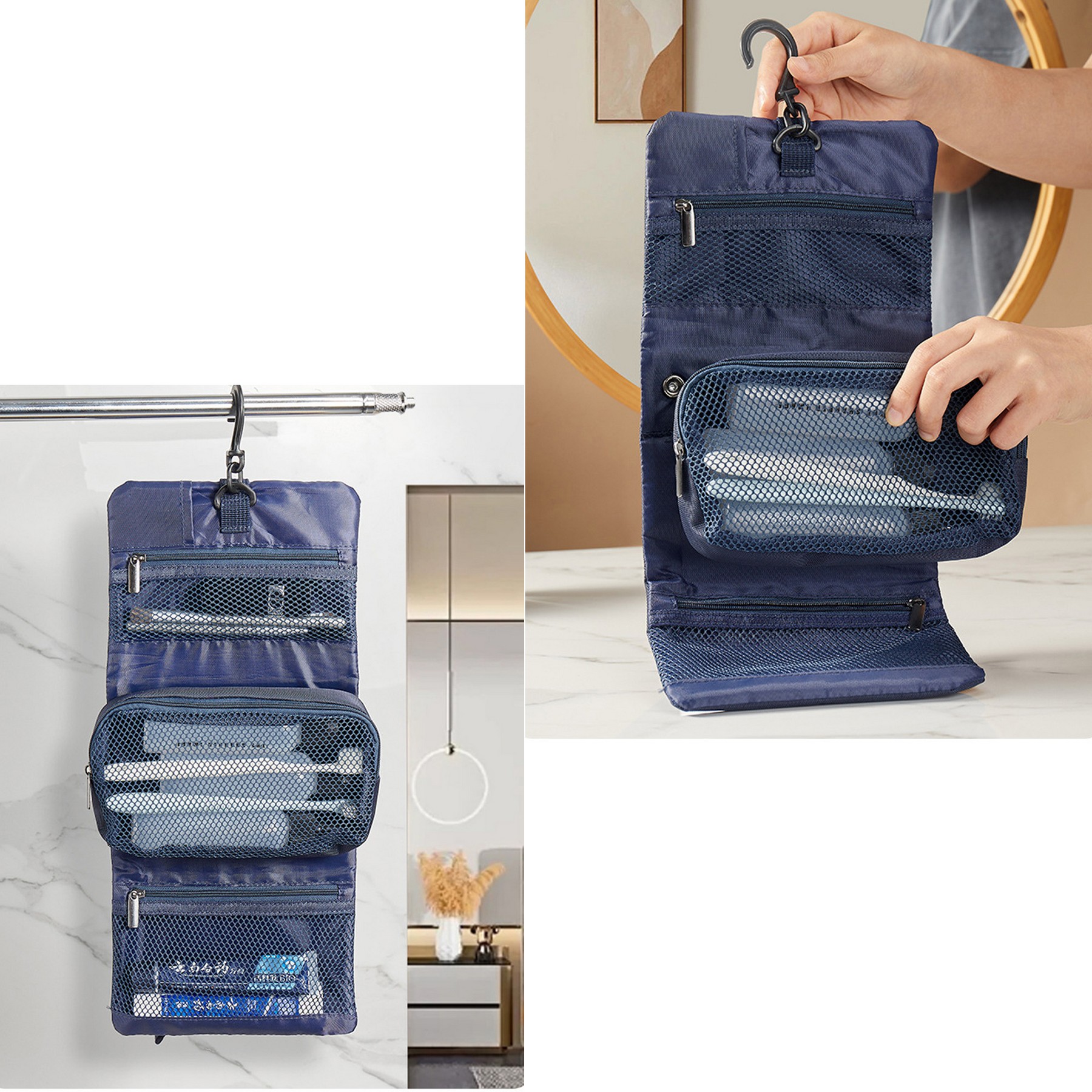 Detachable Buckle Toiletry Bag/ Hanging Travel Toiletry Bag 5