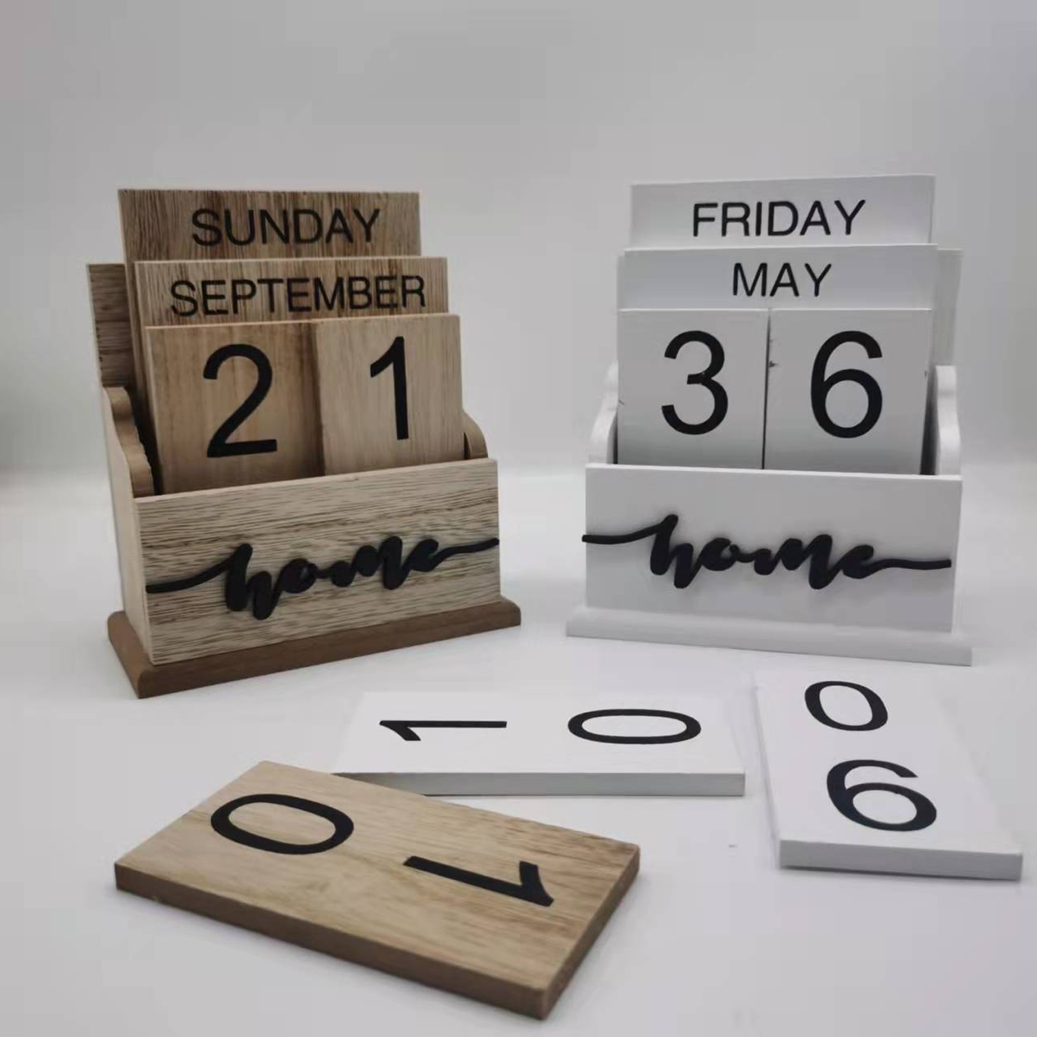 Nordic-style Wooden Calendar Ornament 5