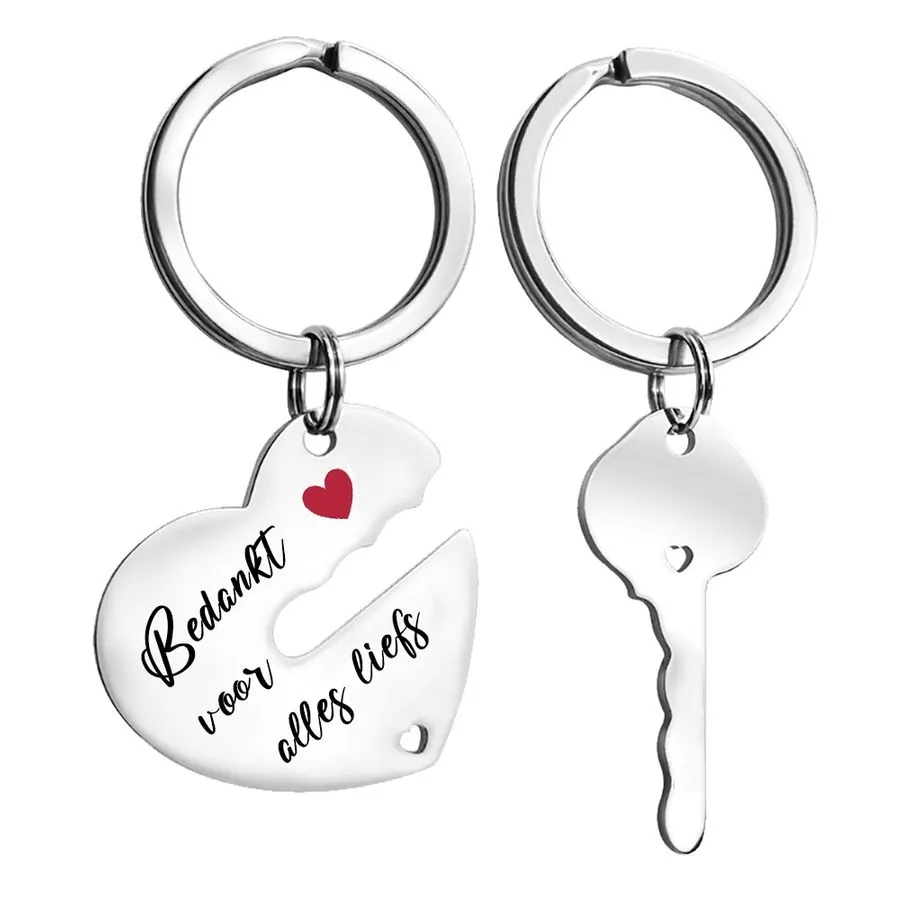 Metal Keychain for Couples 2