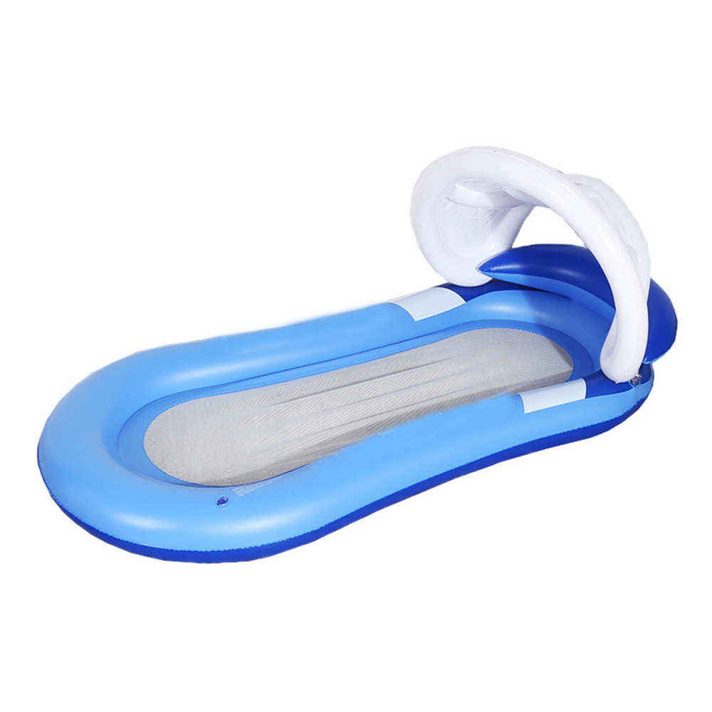 Inflatable Floating Bed With Pillow W/Awning 2