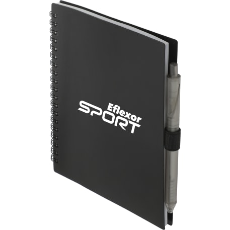 FSC® Recycled 5.5” x 7” Spiral Notebook w/ RPET Pe 72