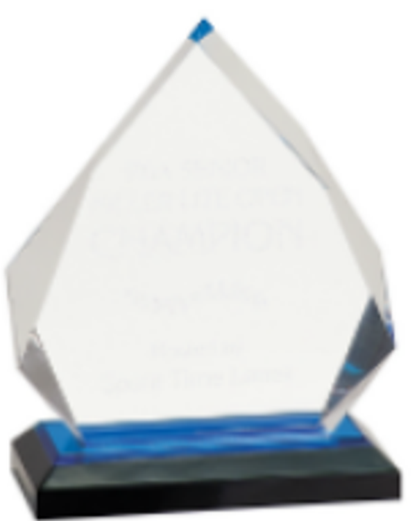 5.25" x 6.75" Blue Diamond Impress Award