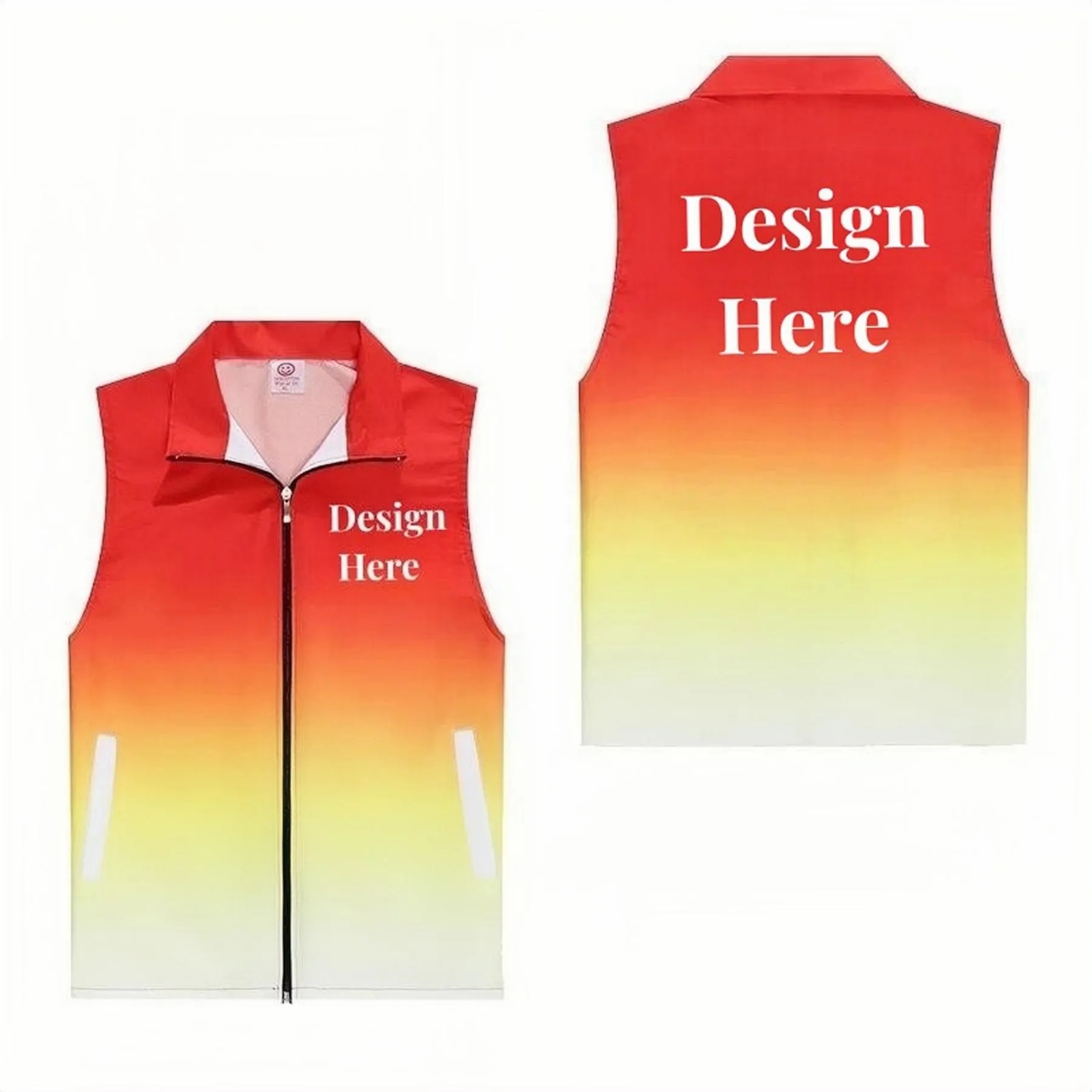 Spot Gradient Windbreaker Vest Jacket---1 color 2 sides 2 l 2